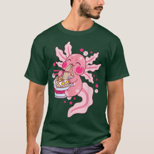 T-shirt Ramen Axolotl Kawaii Cute Anime Otaku Ram Japonais