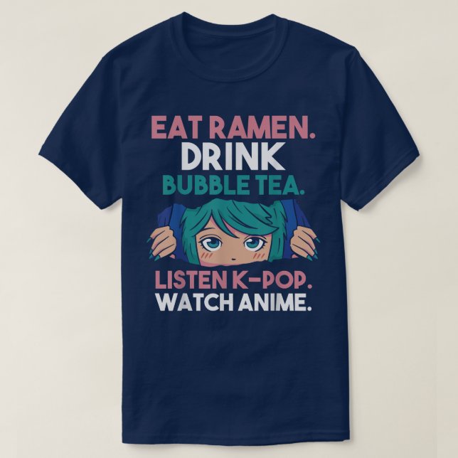T-shirt Ramen Bubble Thé Kpop Anime  (Design devant)