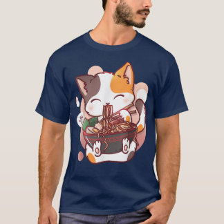 T-shirt Ramen Cat Anime Kawaii Neko Japonais 