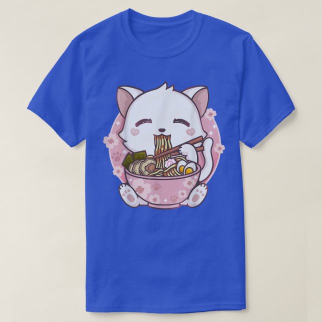 T-shirt Ramen Cat Kawaii Anime (Design devant)
