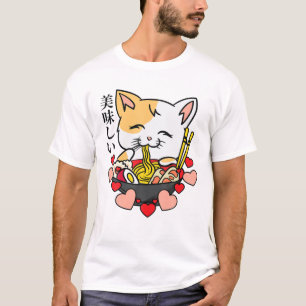 T-shirt Ramen - Chat Anime - Manga Japonais Culture Art