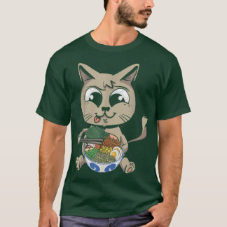 T-shirt Ramen Chat Kitty Lover Feline Meow Propriétaire de