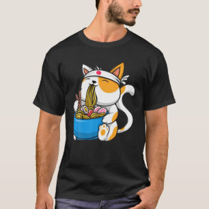 T-shirt Ramen Chat Manger Ramen, Kawaii Stuff Ramen Chat.