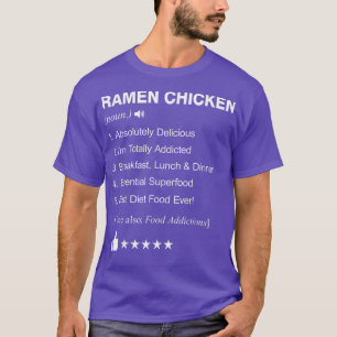 T-shirt Ramen Chicken Définition Signifiant Drôle