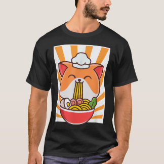 T-shirt Ramen Cute Chat Kawaii Anime Cute Japonaise Lover 