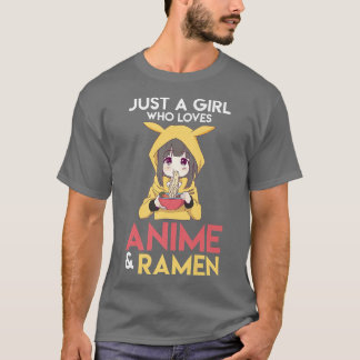 T-shirt Ramen Et Anime Girl Japonaise Nourriture Japonaise