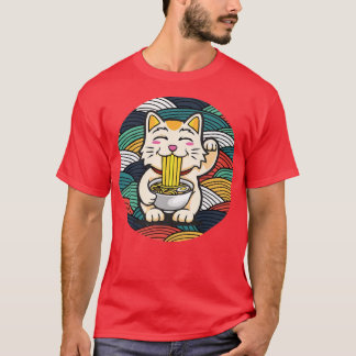 T-shirt Ramen Et Chats, Anime Japonaise Pour Hommes Femmes