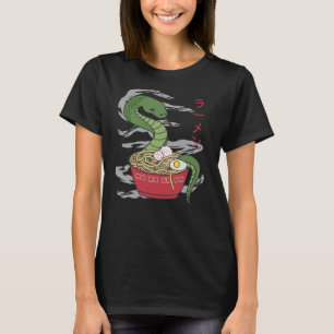 T-shirt Ramen Funny Snake Japonais Nourriture Kawaii
