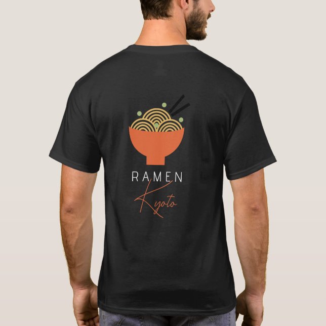 T-shirt Ramen/Japanese Restaurant Black Modern Business (Dos)