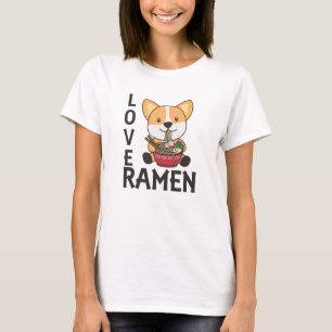 T-shirt Ramen Japonais nouilles Sweet Corgi Mange Ramen