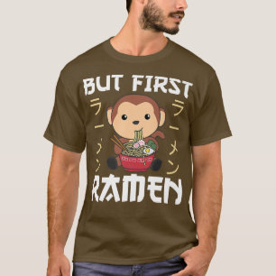 T-shirt Ramen Japonais nouilles Sweet Monkey Mange Ramen A