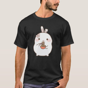T-shirt Ramen Kawaii Bunny Rabbit Manger Ramen Cute Graphi