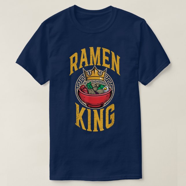 T-shirt Ramen King, Anime Japonaise Mignonne Pour Hommes,  (Design devant)