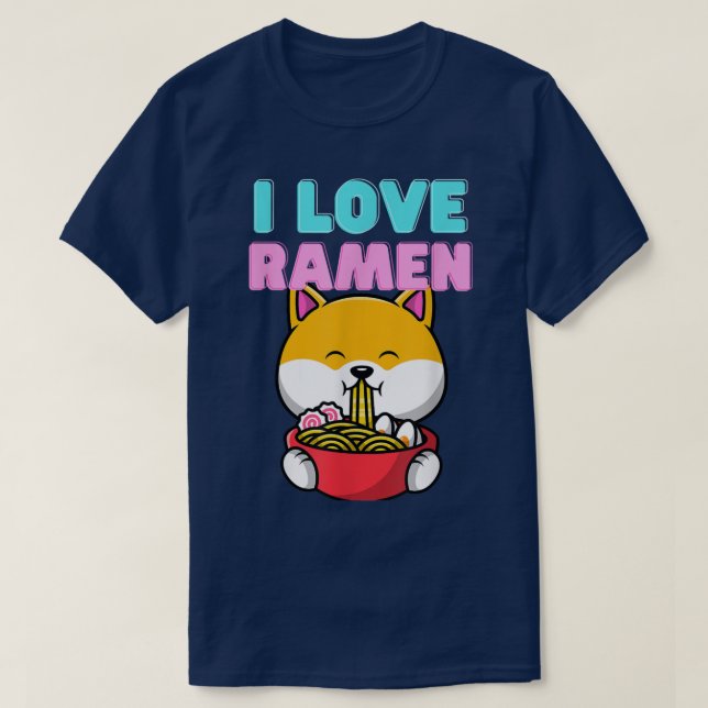 T-shirt Ramen love Floki doge love ramen everybody loves r (Design devant)