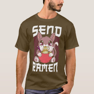 T-shirt Ramen Noodle Bowl Love Japonais Kawaii Chat Envoye