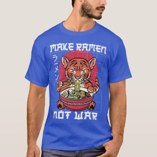 T-shirt Ramen Noodle Bowl Love Japonais Kawaii Tiger Fabri