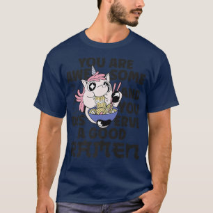 T-shirt Ramen Noodle Bowl Love Japonais Kawaii Unicorn You