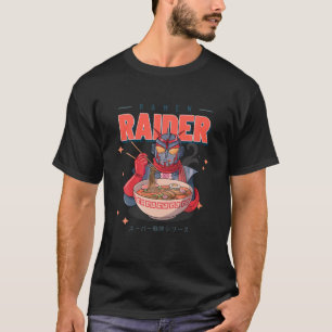 T-shirt Ramen Raider Cat Japonais mignonne Kawaii Anime.