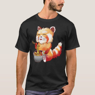 T-shirt Ramen rouge panda
