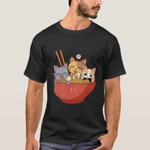 T-shirt Ramen Shirt Chibi Chat T Shirt Japonais Kawaii Ani