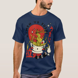 T-shirt Ramen Vs Sushi Cool Foodie