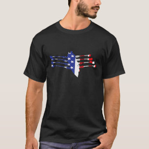 T-shirt Ramer drapeau américain USA en moi Bateau rameur