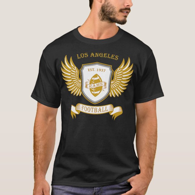 T-shirt Rams Shield and Wing Style (Devant)