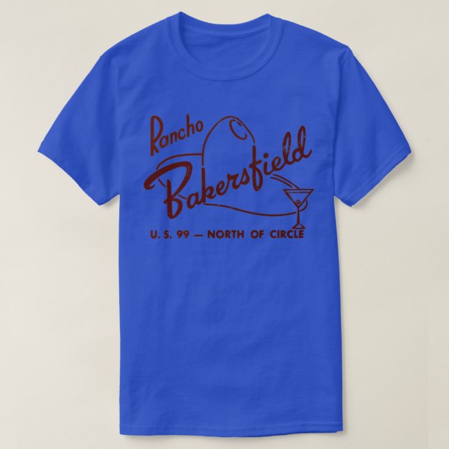 T-shirt Rancho Bakersfield Retro Esthétique du milieu du s (Design devant)