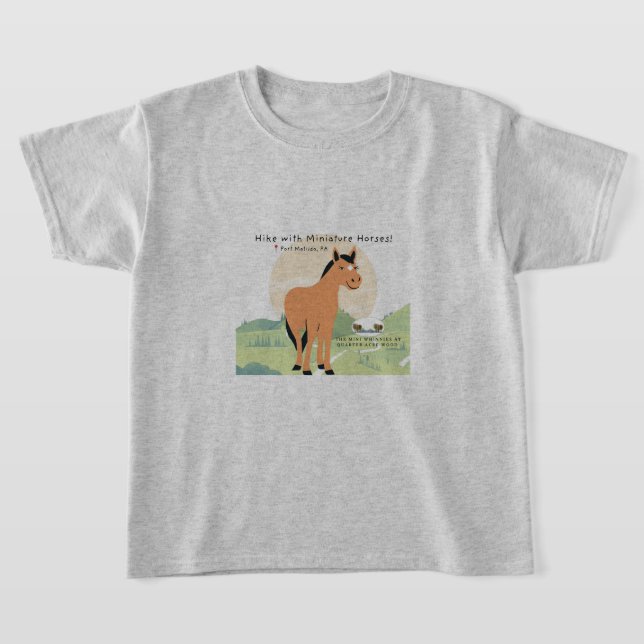 T-shirt Randonnée Avec Chevaux Miniature (Port Matilda, PA (Poser)