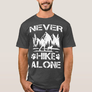 T-shirt Randonnée avec chien ne jamais faire de la randonn