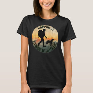 T-shirt Randonnée Avec Labrador Retriever Pour Femmes Et F