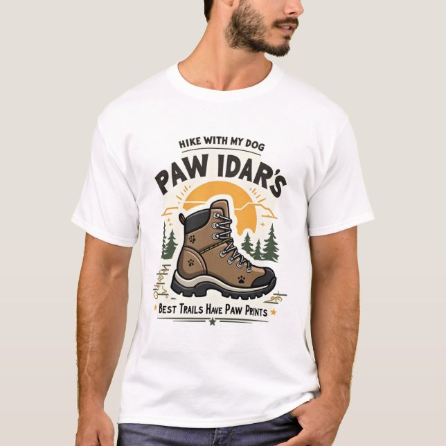 T-shirt Randonnée avec mon chien Paw-Idar's Randonnée Boot (Devant)