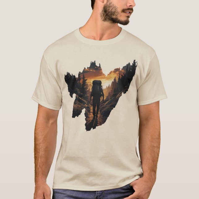 T-shirt Randonnée aventure – Explorateur de la nature au c (Devant)