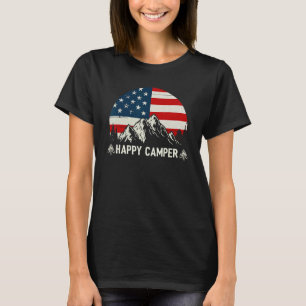 T-shirt Randonnée de camping présent Joyeux drapeau de cam