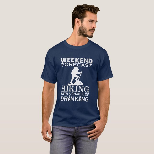 T-SHIRT RANDONNÉE DE PRÉVISION DE WEEK-END (Devant entier)