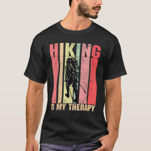 T-shirt Randonnée Est Ma Thérapie Camping Extérieur Piste