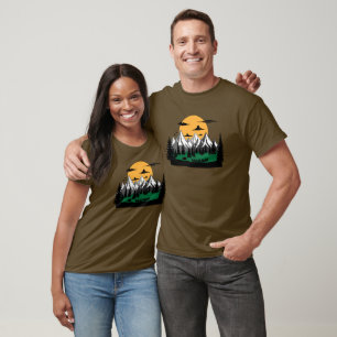 T-shirt randonnée et camping en montagne