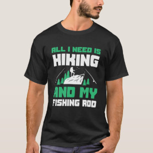 T-shirt Randonnée Et Pêche Conception Randonnée Pêcheur Ra