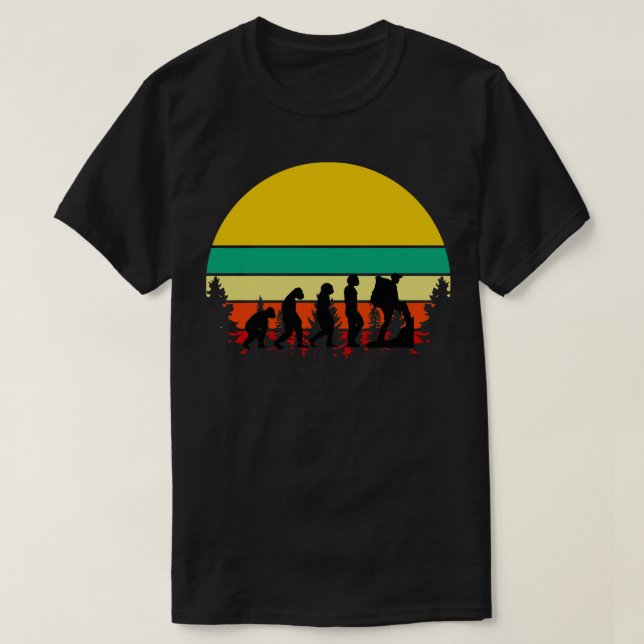T-shirt Randonnée Evolution Retro (Design devant)