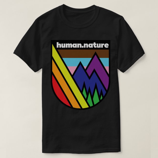 T-shirt Randonnée gay masculin - LGBTQ+ Queer Pride avec M (Design devant)