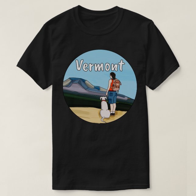 T-shirt Randonnée mont Vermont (Design devant)