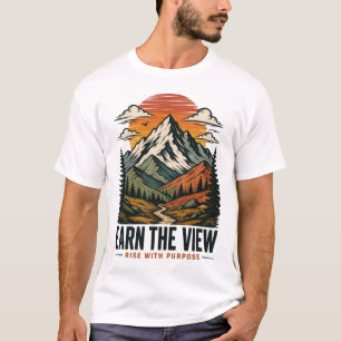 T-shirt Randonnée Nature Motivation Art Extérieur