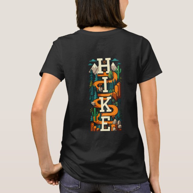 T-shirt Randonnée Nature Trail Aventure Graphisme Femmes (Dos)