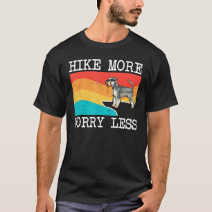 T-shirt Randonnée Plus Inquiète Moins Schnauzer Graphique
