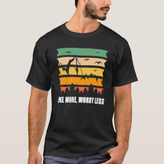 T-shirt Randonnée vintage Plus D'Inquiétude Moins Camping