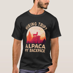 T-shirt Randonnée Voyage Alpaca Mon sac à dos Randonnée de