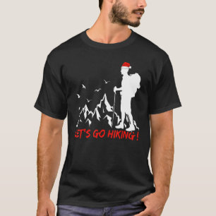 T-shirt Randonnée Xmas Lights Père Noël Letu2019s Go Rando
