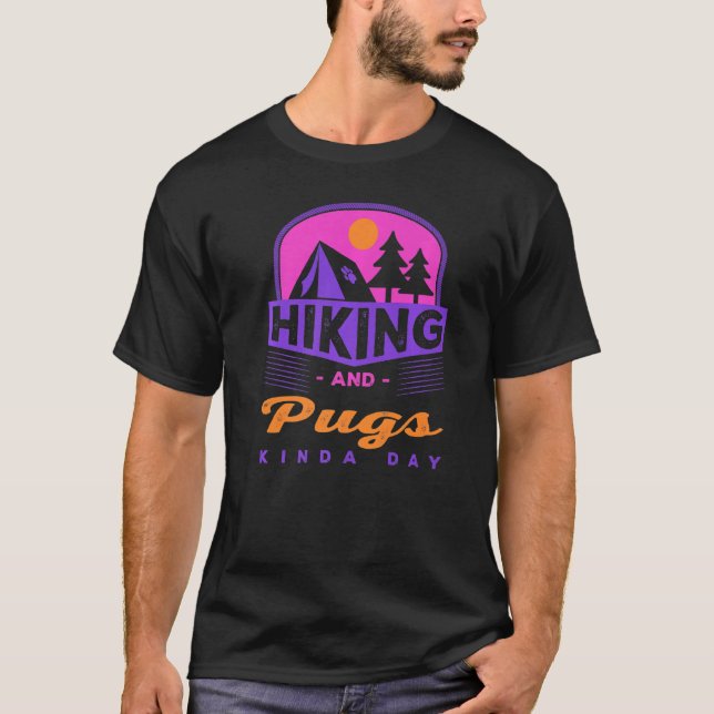 T-shirt Randonnées Et Carlins Kinda Carlin Jour Hiker Carl (Devant)