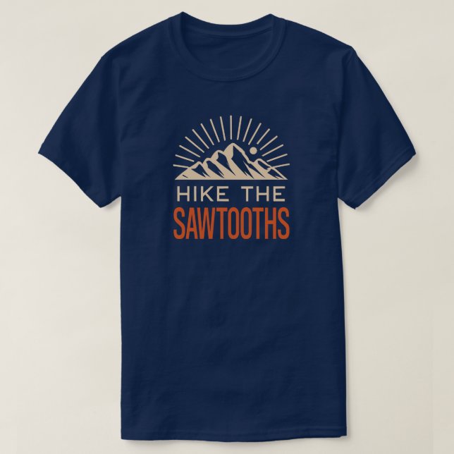 T-shirt Randonner Les Sawtooths Idaho Sunburst (Design devant)