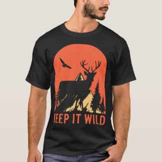 T-shirt randonner sauvage graphique